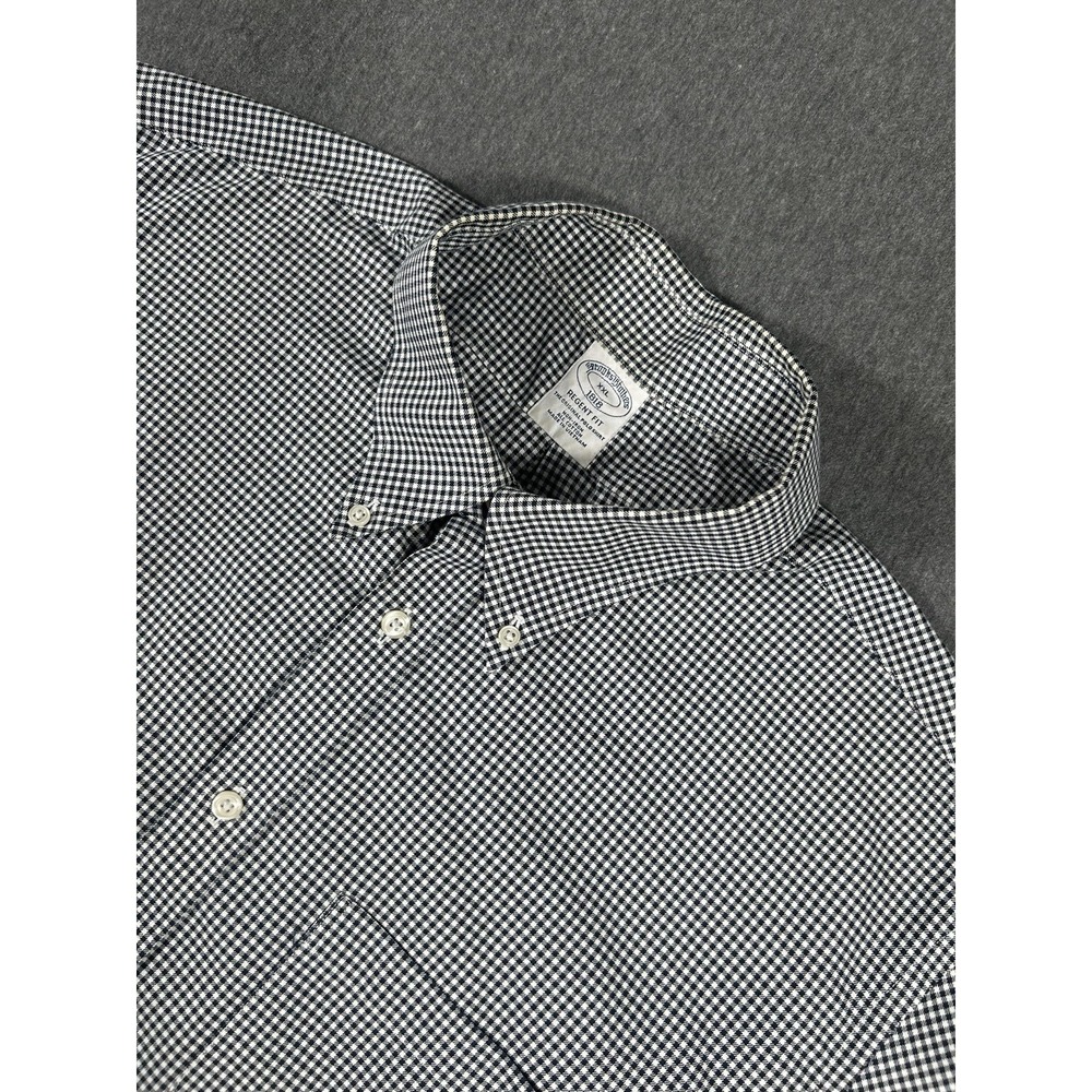 Brooks Brothers 1818 Regent Fit Non-Iron Gingham Button Down Shirt 2XL‎